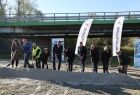 Wbicie łopaty pod budowę kładki na Rabie w Myślenicach