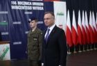Prezydent Andrzej Duda podczas konferencji w Wojniczu