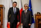 Marszałek Łukasz Smółka i ambasador Akira Kono