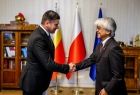 Marszałek Łukasz Smółka i ambasador Akira Kono