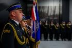 Strażacki poczet sztandarowy biorący udział w obchodach