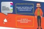 Grafika informująca nt. przyjętych i odrzuconych zadań w ramach 7 edycji Budżetu Obywatelskiego Małopolski, oraz o terminie odwołań.