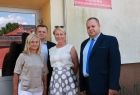 Iwona Gibas z zarządu województwa, Arkadiusz Psica - dyrektor WUP w Krakowie, kierownik filii WUP w Oświęcimiu Renata Fijałkowska oraz Jakub Przewoźnik z agendy Urzędu Marszałkowskiego w Oświęcimiu 