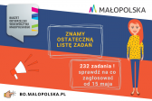 Znamy ostateczną listę zadań, które powalczą o głosy Małopolan