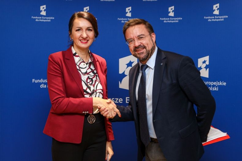 Członek zarządu Marta Malec-Lech i Matthieu Hornung.