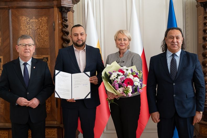 Witold Kozłowski, Władysław Kwiatkowski, Iwona Gibas i Roman Kwiatkowski