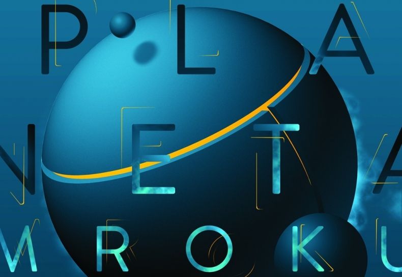 Grafika wystawy Planeta Mroku - Simeon Genew