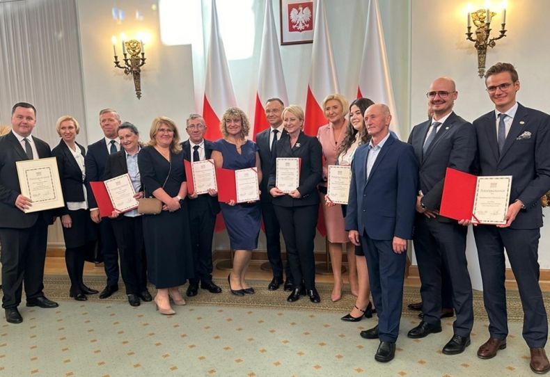 Podsumowanie Dożynek Prezydenckich w Pałacu Prezydenckim w Warszawie.