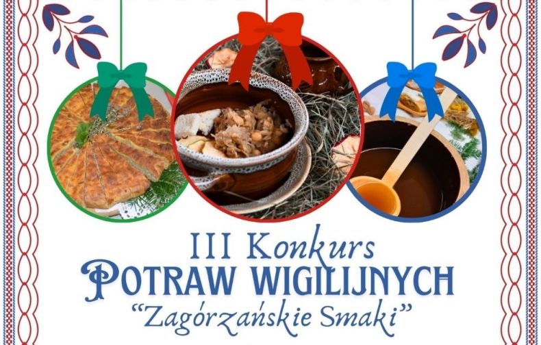 Plakat konkursu potraw wigilijnych.