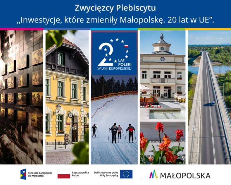 Zdjęcia budynków i obiektów drogowych.