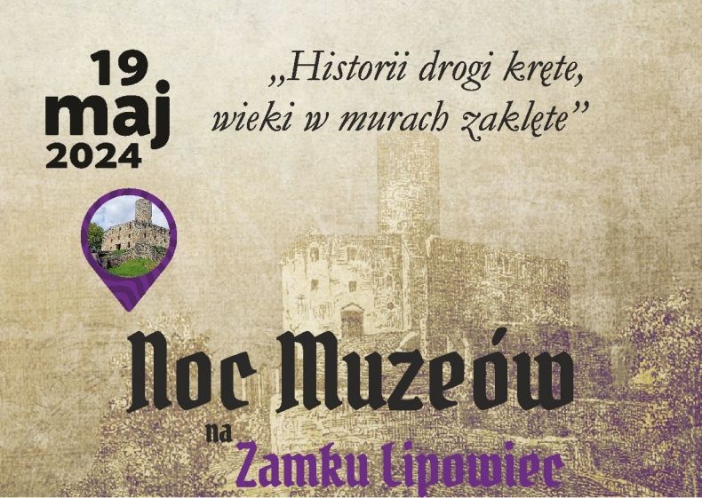 Baner Noc Muzeów Zamek Lipowiec