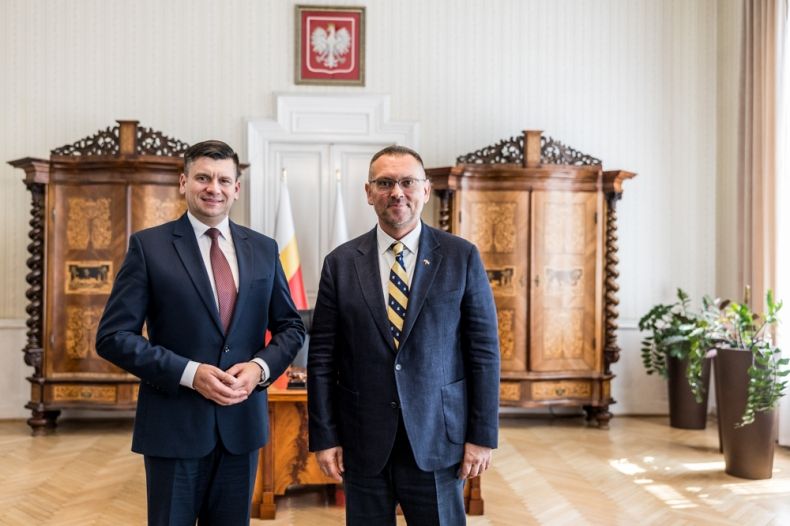 Marszałek Łukasz Smółka podczas spotkania z Konsulem Ukrainy 