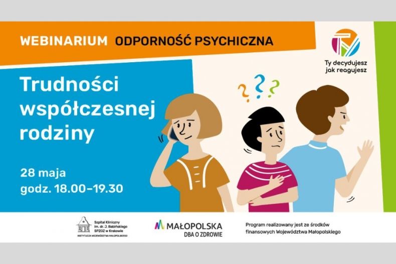 Darmowe spotkanie online z psychiatrą na temat problemów współczesnej rodziny.