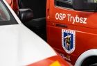 Auto z logiem i napisem OSP Trybsz.