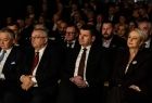 Starosta miechowski Krzysztof Świerczek, poseł Andrzej Adamczyk, marszałek Łukasz Smółka oraz Iwona Gibas z Zarządu Województwa Małopolskiego zasiadający na widowni