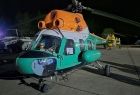 Śmigłowiec Mi-2 oświetlony.