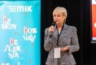 Iwona Gibas z Zarządu Województwa Małopolskiego zwraca się do uczestników wydarzenia