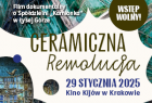 grafika zapraszająca na pokaz specjalny filmu Ceramiczna Rewolucja