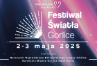 Plakat wydarzenia. Napis Festiwal Światła