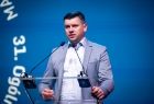 Łukasz Smółka przemawia do zgromadzonych