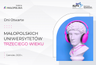 Plakat promujący Dni Otwarte Małopolskich Uniwersytetów Trzeciego Wieku.