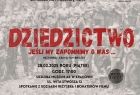 Afisz projekcji filmu "Dziedzictwo" w Muzeum AK w Krakowie