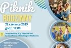 Plakat promujący Piknik Rodzinny, który odbędzie się 22 czerwca od godz. 12:00 na terenach zielonych przy Sanktuarium św. Jana Pawła II.