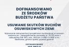 Plakat stabilizacja osuwiska Bednarka.