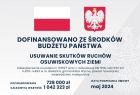 Plakat stabilizacja osuwiska Bielanka.