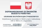 Plakat stabilizacja osuwiska w Zagórzanach.