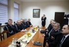 Strażacy z jednostek OSP w gminie Wolbrom biorący udział w spotkaniu