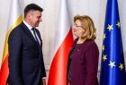 Spotkanie marszałka Łukasz Smółki z Mimozą Halimi – ambasador Republiki Albanii w Polsce, które odbyło się 16 czerwca w Urzędzie Marszałkowskim Województwa Małopolskiego.