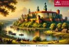 Obraz przedstawiający Wawel.