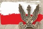 Orzeł na tle flagi Polski