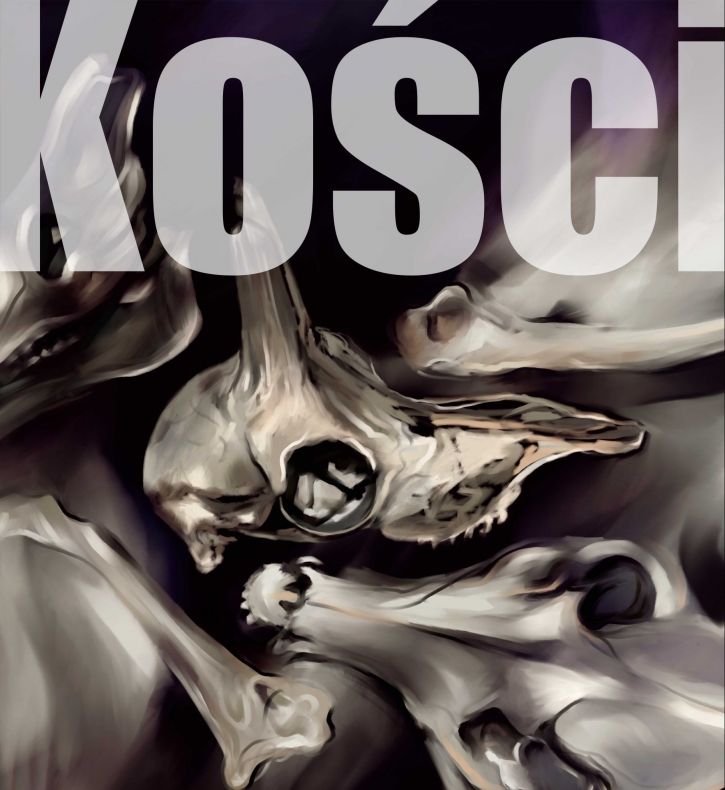 grafiki z motywami kości jako zaproszenie na wydarzenie 