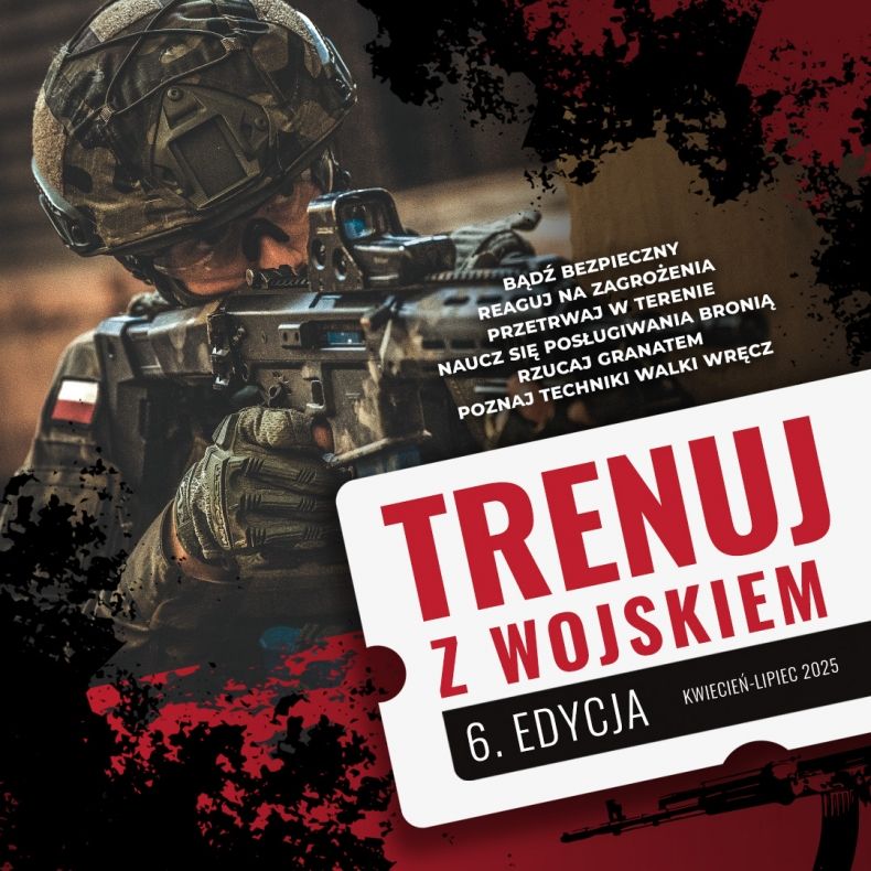 Plakat akcji Trenuj z wojskiem.