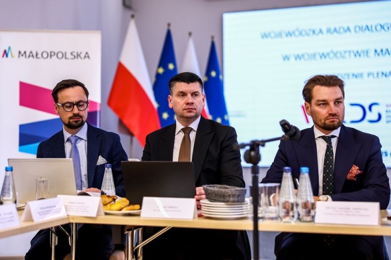 Posiedzenie Wojewódzkiej Rady Dialogu Społecznego w Małopolsce.