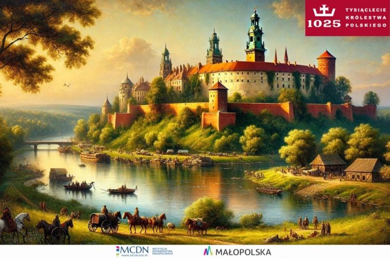 Obraz przedstawiający Wawel.