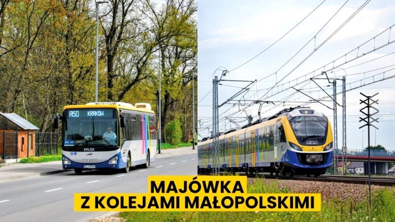 Koleje Małopolskie zachęcają do podróży w długi weekend majowy