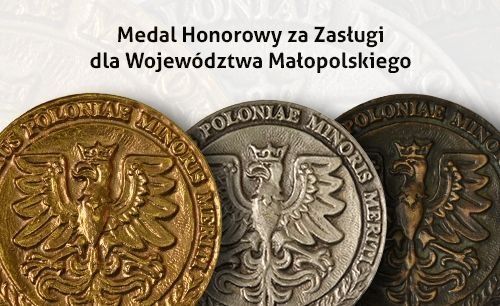 Medale z herbem Małopolski.