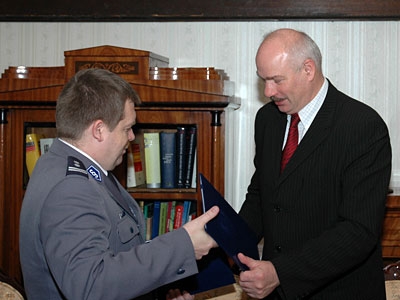 Mł. Insp. Andrzej Rokita i Marszałek Marek Nawara