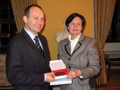 Marszałek Marek Sowa i premier Christine Lieberknecht