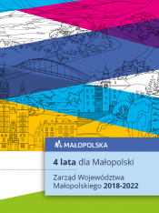 Okładka wydawnictwa. Napis 4 lata dla Małopolski