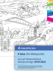 Okładka wydawnictwa. Napis 4 lata dla Małopolski