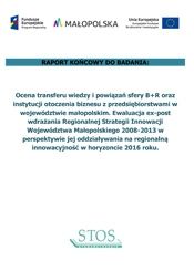 Ewaluacja ex-post RSI WM w perspektywie jej długoterminowego oddziaływania na regionalną innowacyjność