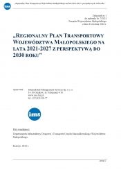 Regionalny plan transportowy Województwa Małopolskiego na lata 2021-2027 z perspektywą do 2030 roku