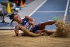 zawodniczka podczas skoku w dal na zawodach lekkoatletycznych na Stadionie w Chorzowie