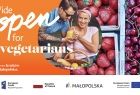 Grafika promująca kampanię z hasłem Małopolska szeroko otwarta dla wegetarian