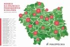 Małopolskie Orkiestry Dęte - mapa dotacji