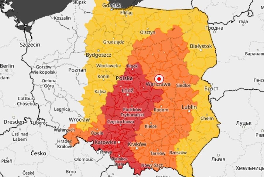 Przejdź do: Alert pogodowy dla Małopolski
